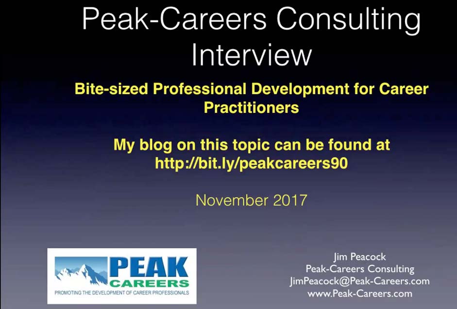 Bite-Sized Professional Development for Career Practitioners